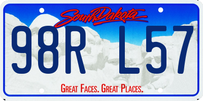 SD license plate 98RL57