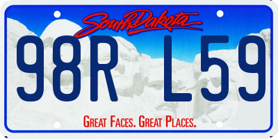 SD license plate 98RL59