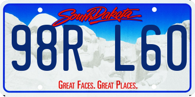 SD license plate 98RL60