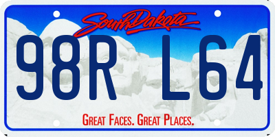 SD license plate 98RL64