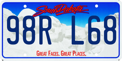 SD license plate 98RL68