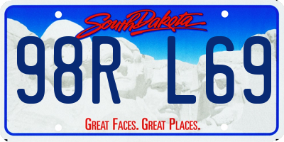 SD license plate 98RL69