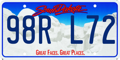 SD license plate 98RL72