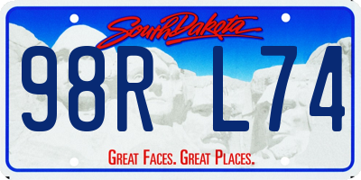 SD license plate 98RL74