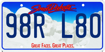 SD license plate 98RL80