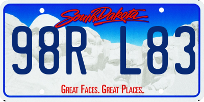 SD license plate 98RL83