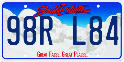 SD license plate 98RL84
