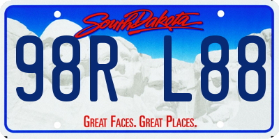 SD license plate 98RL88
