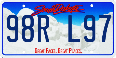 SD license plate 98RL97