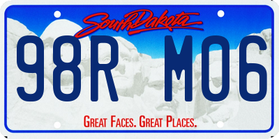 SD license plate 98RM06