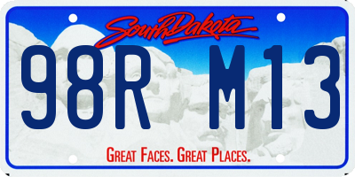 SD license plate 98RM13