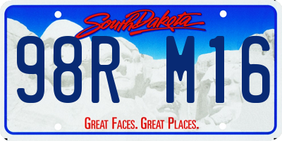 SD license plate 98RM16