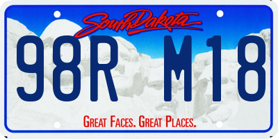 SD license plate 98RM18