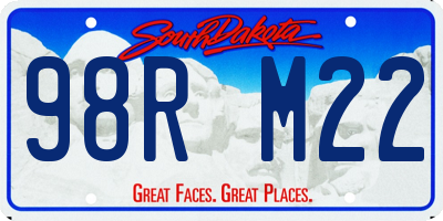 SD license plate 98RM22