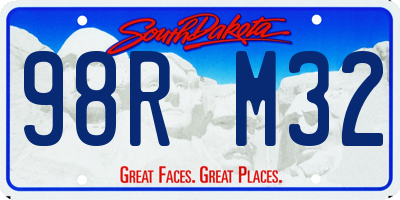 SD license plate 98RM32