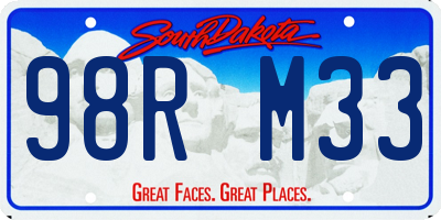 SD license plate 98RM33