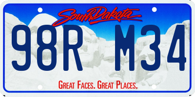 SD license plate 98RM34