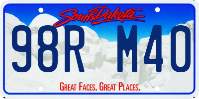 SD license plate 98RM40