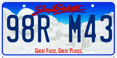 SD license plate 98RM43