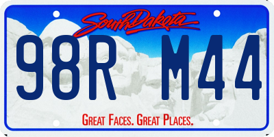 SD license plate 98RM44
