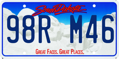 SD license plate 98RM46