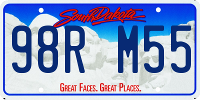 SD license plate 98RM55