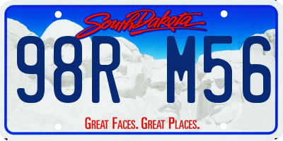 SD license plate 98RM56