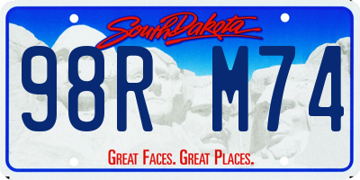 SD license plate 98RM74