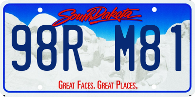 SD license plate 98RM81