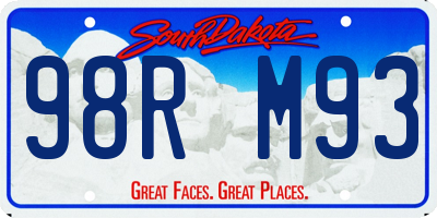 SD license plate 98RM93