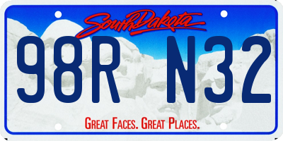 SD license plate 98RN32