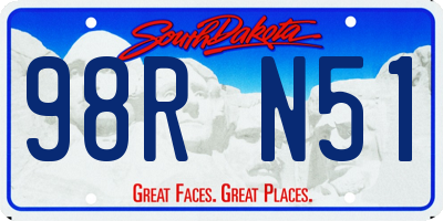 SD license plate 98RN51
