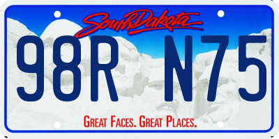 SD license plate 98RN75