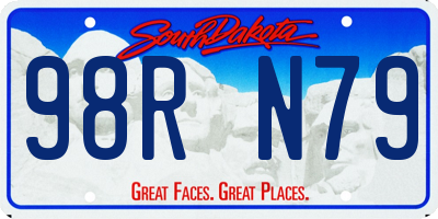 SD license plate 98RN79