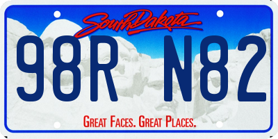 SD license plate 98RN82