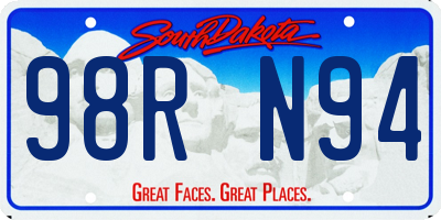 SD license plate 98RN94