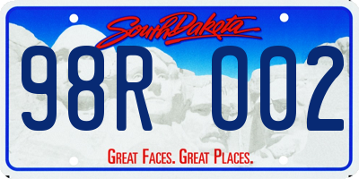 SD license plate 98RO02