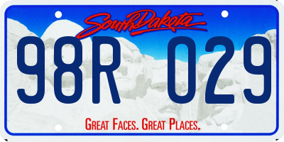 SD license plate 98RO29