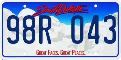 SD license plate 98RO43