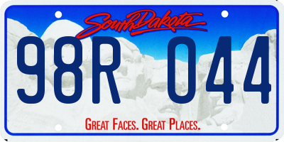 SD license plate 98RO44