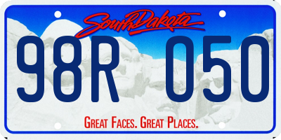 SD license plate 98RO50