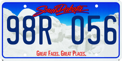 SD license plate 98RO56