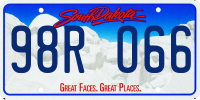 SD license plate 98RO66