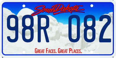 SD license plate 98RO82
