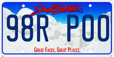 SD license plate 98RP00