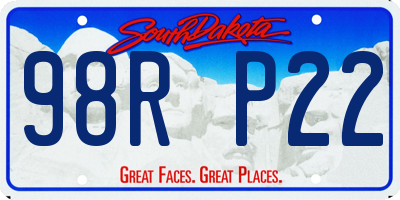 SD license plate 98RP22