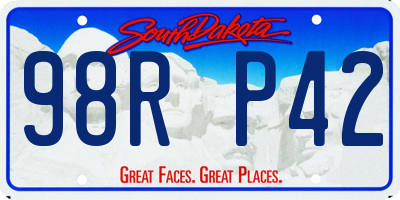 SD license plate 98RP42