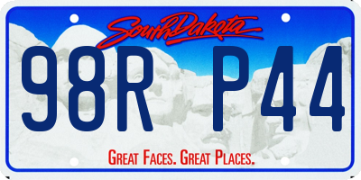 SD license plate 98RP44