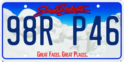SD license plate 98RP46