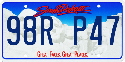 SD license plate 98RP47